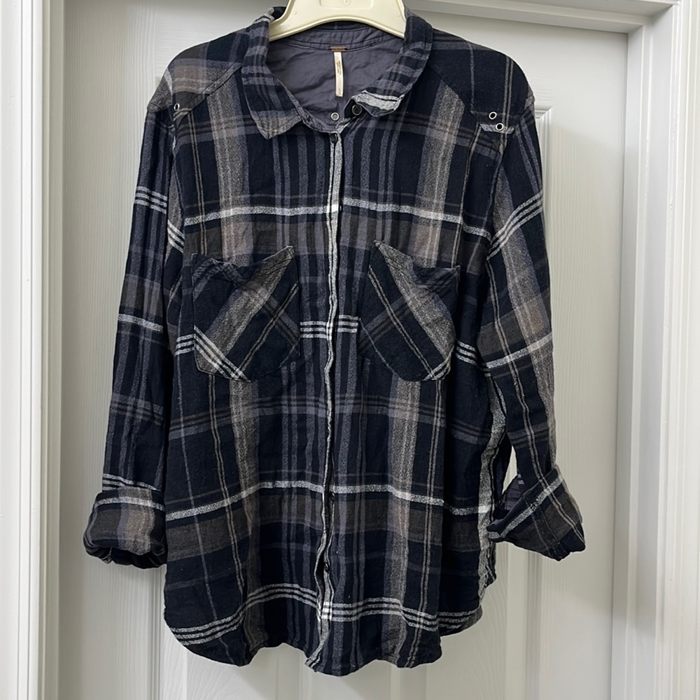 Free People plaid shirt. EUC
